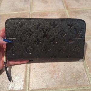 Louis Vuitton Black Monogram Zip Wallet